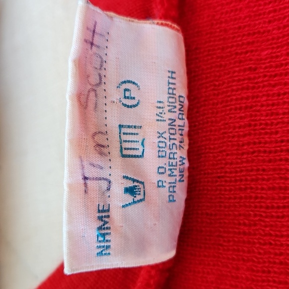 Vintage 80s Red Knit Sweater - Picture 9 of 9